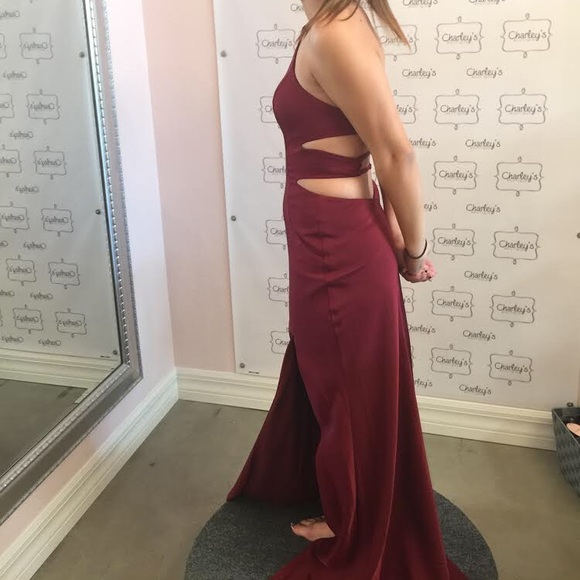 La Femme High Neck Open Back Formal Dress 24380 - Picture 5 of 5